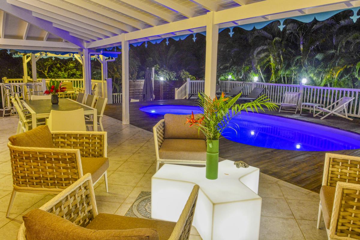 A louer villa 8 personnes Saint François Guadeloupe_ Piscine Nuit - 34